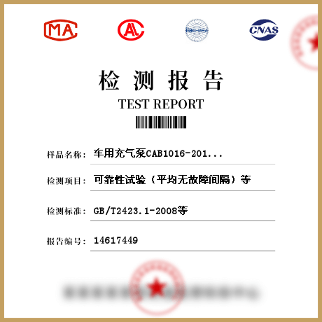 車用充氣泵CAB1016-2012檢測